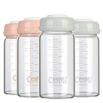 Garrafa COMI Glass Breastmilk Storage 240 ml, pacote com 4 unidades, sem BPA Garrafa COMI Glass Breastmilk Storage 240 ml, pacote com 4 unidades, sem BPA