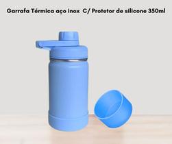 Garrafa Compacta 350ml Perfeita Estudo Trabalho e Viagem Com Protetor de silicone Garrafa Compacta 350ml Perfeita Estudo Trabalho e Viagem Com Protetor de silicone
