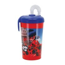 Garrafa Copo Infantil LadyBug Miraculous - 450 ml Garrafinha Divertida