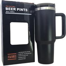 Garrafa Copo Térmico 1,2L Com Tampa E Canudo E Alça Inox