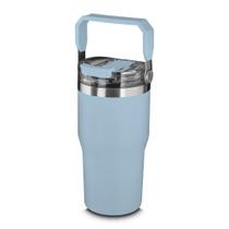 Garrafa Copo Térmico Parede Dupla em Aço Inox Azul 650ml