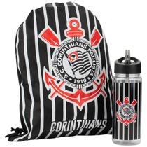 Garrafa Corinthians Plástica 450 ML Com Sacochila- EAS026-1 Garrafa Corinthians Plástica 450 ML Com Sacochila- EAS026-1