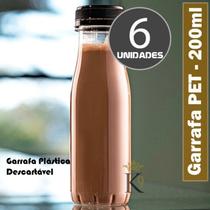 Garrafa cristal pet transparente 06 unid, escola, delivery, viagem galvanotek Garrafa cristal pet transparente 06 unid, escola, delivery, viagem galvanotek