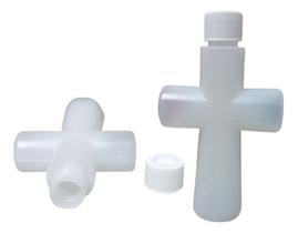 Garrafa Cruz 100ml Vermelha - Vidro Decorativo Cor:Branco Garrafa Cruz 100ml Vermelha - Vidro Decorativo Cor:Branco