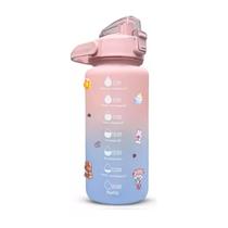 Garrafa D'agua 2 Litros Com Canudo Horário Medidor Motivação