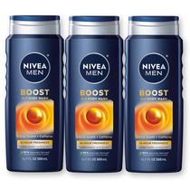 Garrafa de 500 ml para sabonete corporal Nivea Men Boost 3 em 1 com aroma cítrico Garrafa de 500 ml para sabonete corporal Nivea Men Boost 3 em 1 com aroma cítrico
