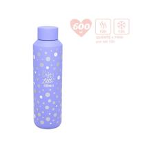 Garrafa de Aço Inox Dupla Camada Hot & Cold Poá 600 Ml MOLIN