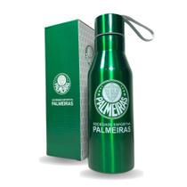 Garrafa de Aço Inox Palmeiras com Alça 600ml Verdão Original Lançamento Oficial - Mileno