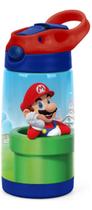 Garrafa de Aço Inoxidável 500ml Super Mario com Canudo