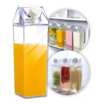 Garrafa De Acrílico Para Sucos Leite Água 500ml Transparente