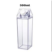 Garrafa De Acrílico Transparente Caixa Portátil Geladeira Leite Suco Bebidas Água 500ml ou1000ml Garrafa De Acrílico Transparente Caixa Portátil Geladeira Leite Suco Bebidas Água 500ml ou1000ml