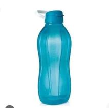 Garrafa de água 2 litros azul com alça da tupperware