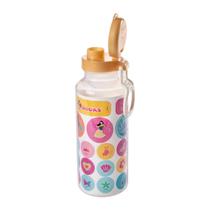 Garrafa De Água 600ml Com Alça E Cartela Adesivos Infantil -