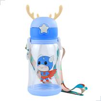Garrafa De Água Alce Infantil Com Desenho E Alça Colorida - AchouToodo