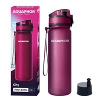 Garrafa de água AQUAPHOR City 500mL com filtro de carbono ativado