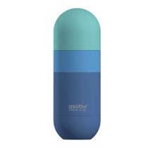 Garrafa de água asobu Orb em aço inoxidável 420ml azul pastel