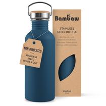 Garrafa de Água Bambaw 1L Aço Inoxidável Não Isolada Azul Garrafa de Água Bambaw 1L Aço Inoxidável Não Isolada Azul