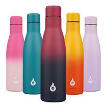 Garrafa de água BJPKPK isolada 500mL em aço inoxidável preto vermelho Garrafa de água BJPKPK isolada 500mL em aço inoxidável preto vermelho