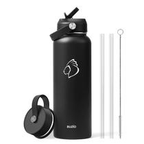 Garrafa de água BUZIO ThermoArmour 1.2L em aço inoxidável preta