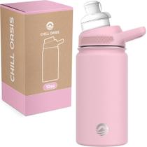 Garrafa de água Chill Oasis compatível com sabor 350 ml rosa Garrafa de água Chill Oasis compatível com sabor 350 ml rosa