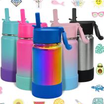 Garrafa de água CHILLOUT LIFE Kids isolada 350mL com tampa de palha Garrafa de água CHILLOUT LIFE Kids isolada 350mL com tampa de palha