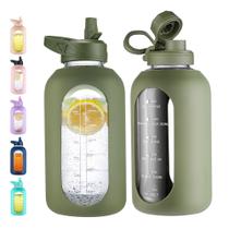 Garrafa de Água CIVAGO 1,9 L de Vidro com Canudo e Alça Garrafa de Água CIVAGO 1,9 L de Vidro com Canudo e Alça