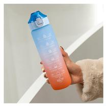 Garrafa de Água Colorida 900ML com Canudo garrafa esportiva com gelo e frutas
