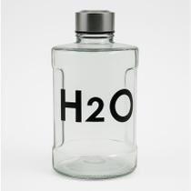 Garrafa de Água com Tampa Inox e Encaixe de Vidro 900ml H2O