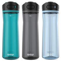Garrafa de água Contigo AUTOSPOUT 710 ml com design à prova de vazamentos, pacote com 3 unidades