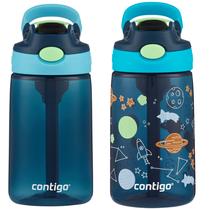 Garrafa de água Contigo Kids AUTOSPOUT Straw 414ml, pacote com 2 unidades, azul