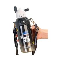 Garrafa De Água De Aço Inoxidável Hellokitty 600ml, Grande Capacidade, Térmica, Portátil Com Alça Garrafa De Água De Aço Inoxidável Hellokitty 600ml, Grande Capacidade, Térmica, Portátil Com Alça