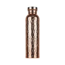 Garrafa De Água De Cobre 800ML À Prova De Vazamentos Com Isolamento Térmico E Base De Silicone