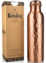 Garrafa de água de cobre Kosdeg 1L Hammered Ayurvedic Pure Copper