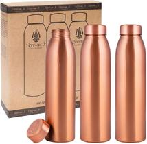 Garrafa de Água de Cobre NORMAN JR 1L Kit com 3 Unidades Lisa