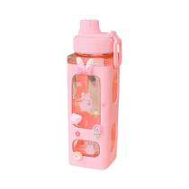 Garrafa De Água De Plástico Sem BPA De 700ml 900ml Kawaii Com Canudo Para Meninas, Garrafa De Chá E