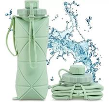 Garrafa de Água Dobrável Retrátil e Ecológica: Silicone em Cores Vibrantes - 600ml