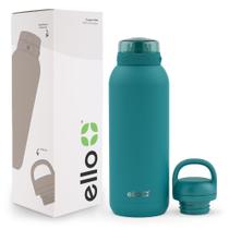 Garrafa de Água Ello Cooper 1.2L em Aço Inoxidável - com 2 Tampas Garrafa de Água Ello Cooper 1.2L em Aço Inoxidável - com 2 Tampas