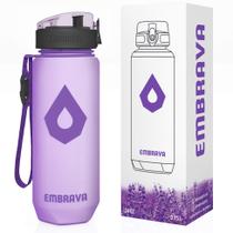 Garrafa de água Embrava de plástico sem BPA de 700 ml com hora marcada Garrafa de água Embrava de plástico sem BPA de 700 ml com hora marcada