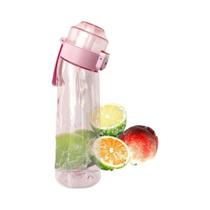 Garrafa De Água Esportiva De 650ML À Prova De Vazamentos, Livre De BPA, Com Tampas De Sabor De Fruta