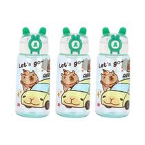 Garrafa De Água Esportiva De Grande Capacidade (550ml) Com Desenho De Capivara, Canudo E Tampa,