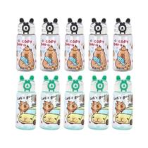 Garrafa De Água Esportiva De Grande Capacidade (550ml) Com Desenho De Capivara, Canudo E Tampa, Para