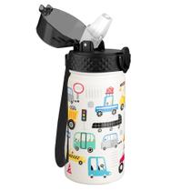Garrafa de água GOPPUS Kids de aço inoxidável 400mL com tampa de palha Garrafa de água GOPPUS Kids de aço inoxidável 400mL com tampa de palha