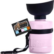 Garrafa de água Gorilla Grip Dog portátil 600 ml de silicone rosa Garrafa de água Gorilla Grip Dog portátil 600 ml de silicone rosa