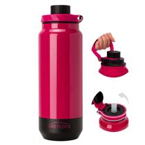 Garrafa de água Greylock 946ml, palha isolada, à prova de vazamentos, vermelha