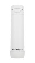 Garrafa de água HidrateSpark PRO 2 620 ml com capa de silicone branca Garrafa de água HidrateSpark PRO 2 620 ml com capa de silicone branca