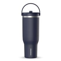 Garrafa de água Hydrapeak Nomad 1,2 L com alça e tampa de palha azul marinho Garrafa de água Hydrapeak Nomad 1,2 L com alça e tampa de palha azul marinho