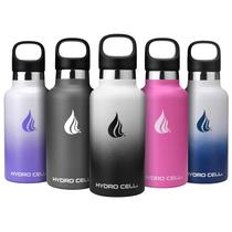 Garrafa de água HYDRO CELL em aço inoxidável 470mL com canudo e 2 tampas