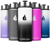 Garrafa de água HYDRO CELL isolada em aço inoxidável 500mL preta Garrafa de água HYDRO CELL isolada em aço inoxidável 500mL preta