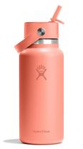 Garrafa de água Hydro Flask 950ml Wide Mouth Flex Straw Cap Garrafa de água Hydro Flask 950ml Wide Mouth Flex Straw Cap