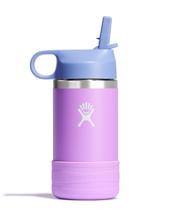 Garrafa de água Hydro Flask Kids 350 ml de boca larga com tampa de palha